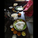 Zum Abschied gab es nochmals Thali, pro Portion etwa 1,10 €